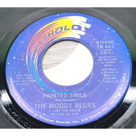 Moody Blues Gemini Dream / Painted Smile 45 Rock Record 1981 Threshold VG/VG+ - Picture 2 of 4